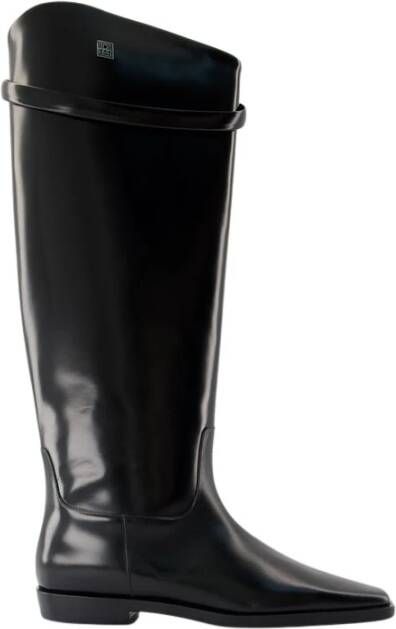 TotêMe Minimalistische Leren Rijlaarzen Black Dames - Foto 2