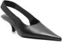TotêMe Zwarte Leren Slingback Pumps - Thumbnail 1