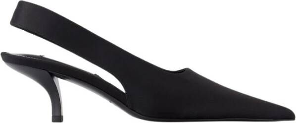TOTEME Hoge hakken Classic Slingbacks Silk Black in zwart