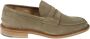 Tricker's Beige Suède Mocassin Loafers - Thumbnail 1