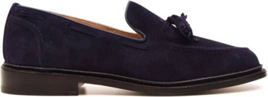 Tricker's Blauwe Platte Schoenen voor Heren Blue Heren