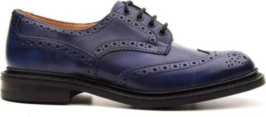 Tricker's Blauwe Platte Schoenen voor Heren Blue Heren