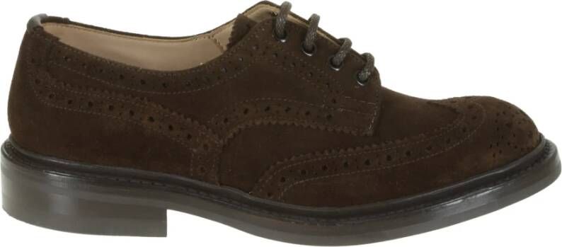 Tricker's Bruin Suède Veterschoen met Dainite-zool Brown Heren