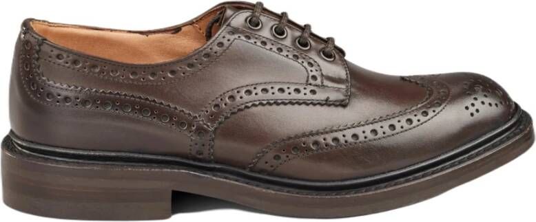 Tricker's Bruine platte schoenen met Bourton Brogue Brown Heren