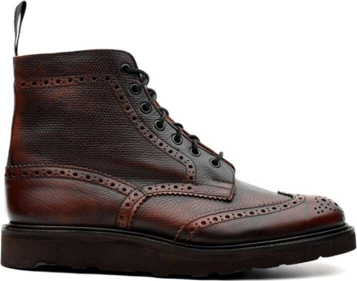 Tricker's Burgundy Stow Laarzen Purple Heren