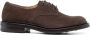 Tricker's Donkerbruine Suède Derby Schoenen - Thumbnail 1