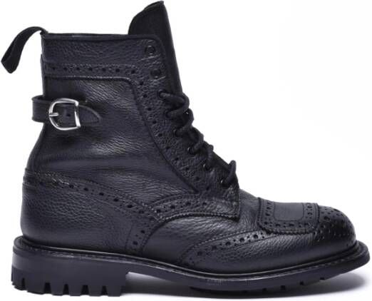 Tricker's Geperforeerde enkellaars van leer