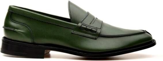 Tricker's Groene Aniline Mocassins voor Heren Green Heren