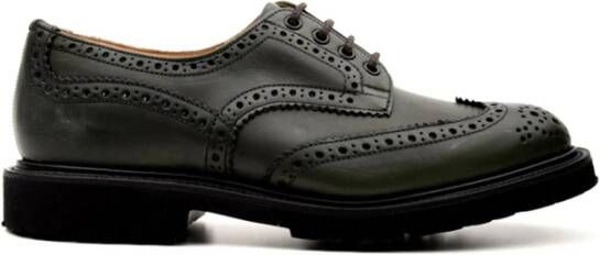 Tricker's Groene Haas Platte Schoenen Green Heren