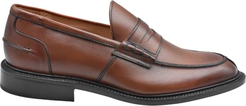 Tricker's Kastanjebruine Veterschoenen voor Heren Brown Heren