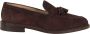 Tricker's Donkerbruine Suède Mocassin met Decoratieve Kwastjes Brown Heren - Thumbnail 1