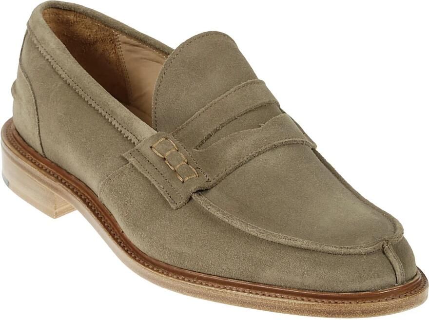 Tricker's Beige Suède Mocassin Loafers