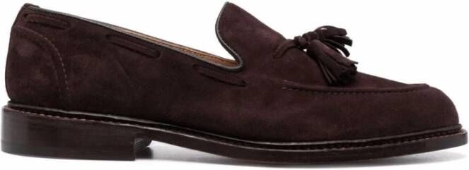 Tricker's Donkerbruine Suède Mocassin met Decoratieve Kwastjes Brown Heren - Foto 5