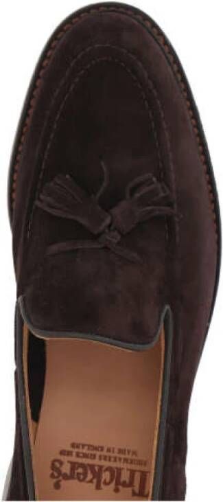 Tricker's Donkerbruine Suède Mocassin met Decoratieve Kwastjes Brown Heren - Foto 2