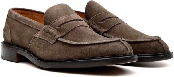 Tricker's James Suede Grijze Platte Schoenen
