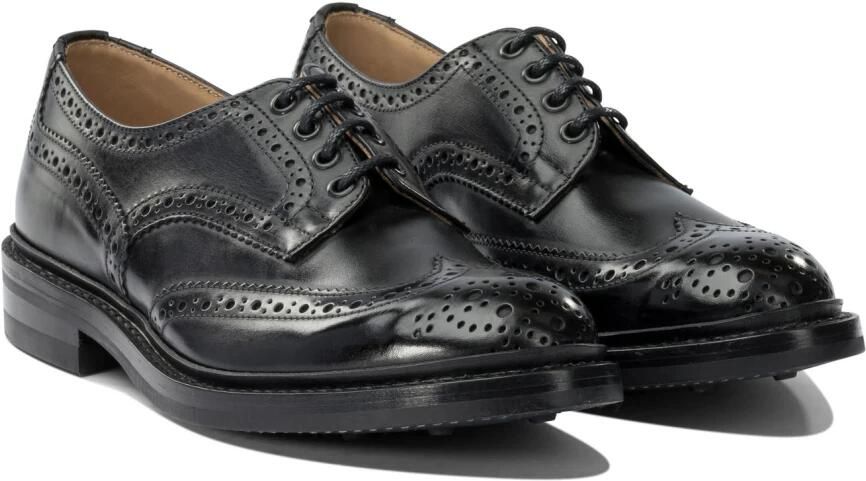 Tricker's Klassieke Zwarte Leren Derby Schoenen - Foto 2