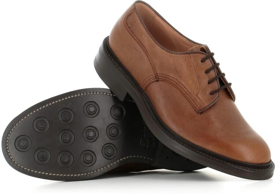 Tricker's Platte Schoenen Cognac Derby Ambacht - Foto 2