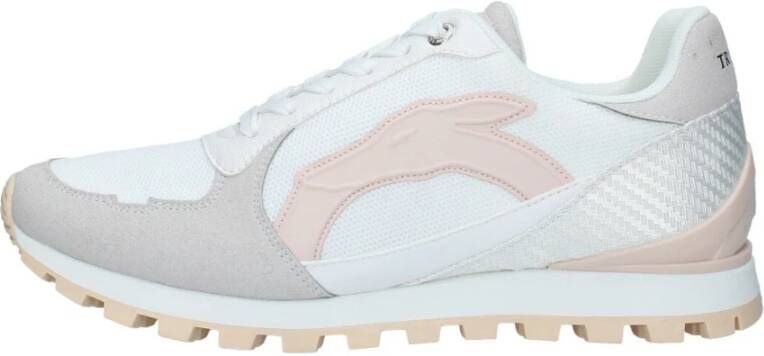 Trussardi Club Runner Sneakers met Mesh en Kunstleren Inzetstukken White Dames