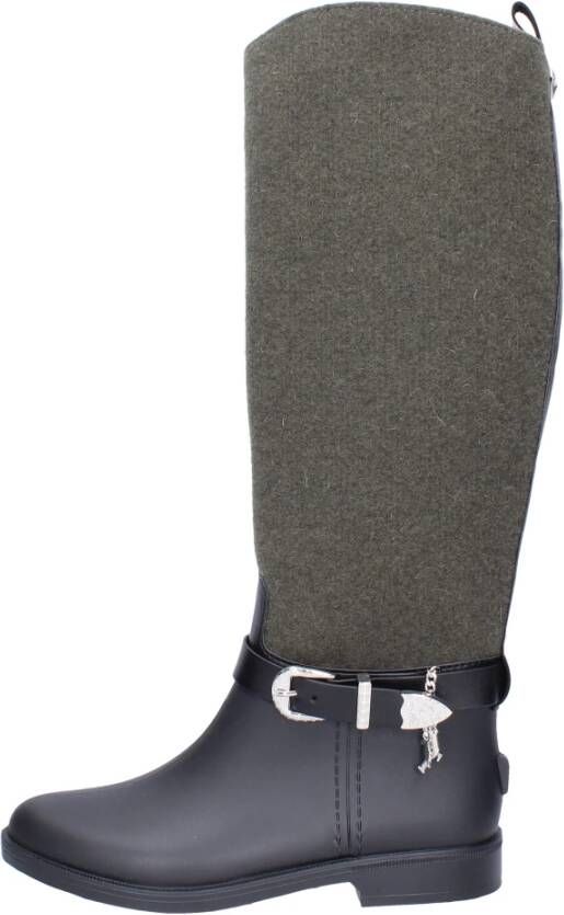 Trussardi Dames Textiel Schoenen Laarzen Green Dames