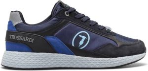 Trussardi Sneakers Kevin Kioto leer Blauw Heren