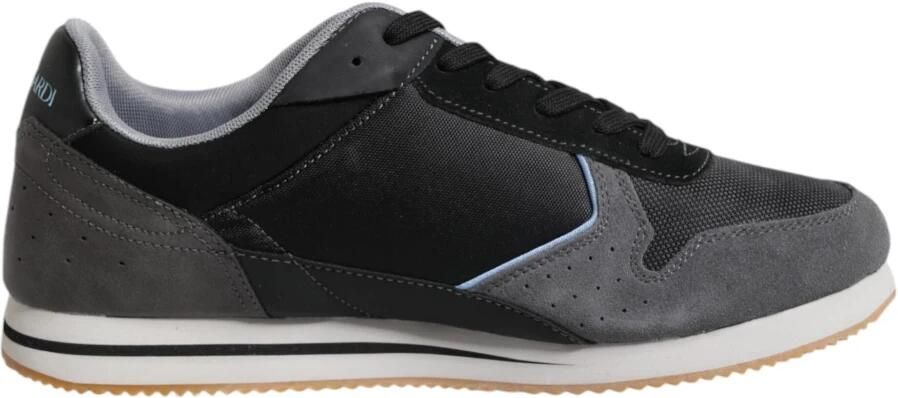 Trussardi Zwarte & Grijze Leren Casual Sneakers