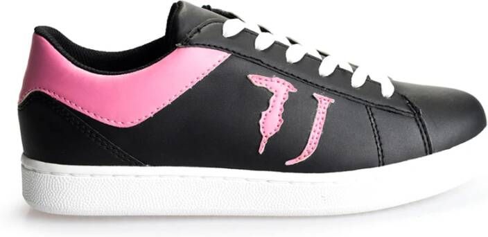 Trussardi Veterschoen Sneakers met Ronde Neus Zwart Dames