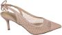 Twentyfour Beige Hak Sandaal met Mesh Detail - Thumbnail 1