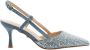 Twentyfour Denim Slingback Platte Schoenen met Strass - Thumbnail 1
