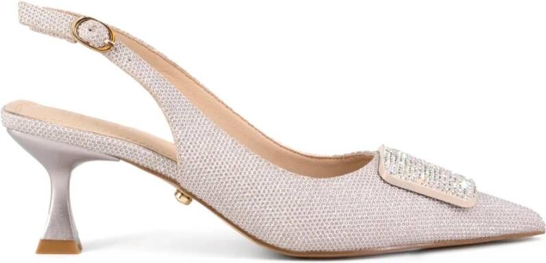 Twentyfour Kristallen Gesp Slingback Hak Pumps