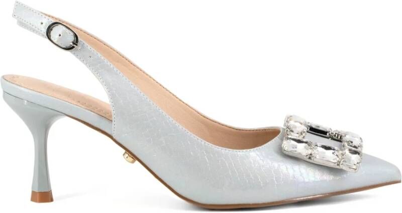 Twentyfour Zilveren Juweel Slingback Hakken