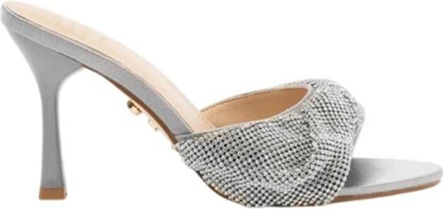 Twentyfour Zilveren Strass Knoop Sandalen