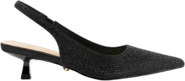 Twentyfour Zwarte Strass Hoge Hak Sandalen