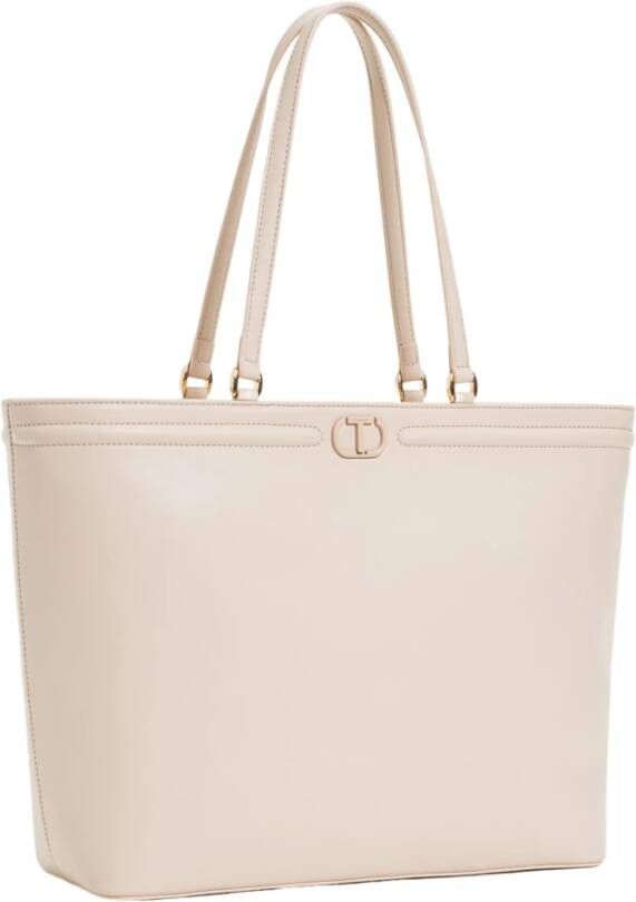 Twinset Beige Boodschappentas met Ritssluiting