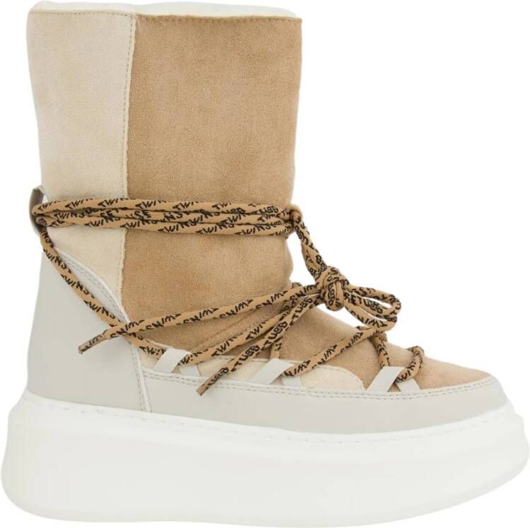 Twinset Beige Gevoerde Enkellaars Beige Dames