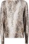 Twinset Dierenprint Boothals Top - Thumbnail 1