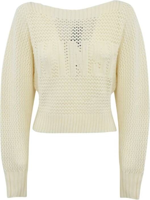 Twinset Geknipte Gebreide Trui met Boothals