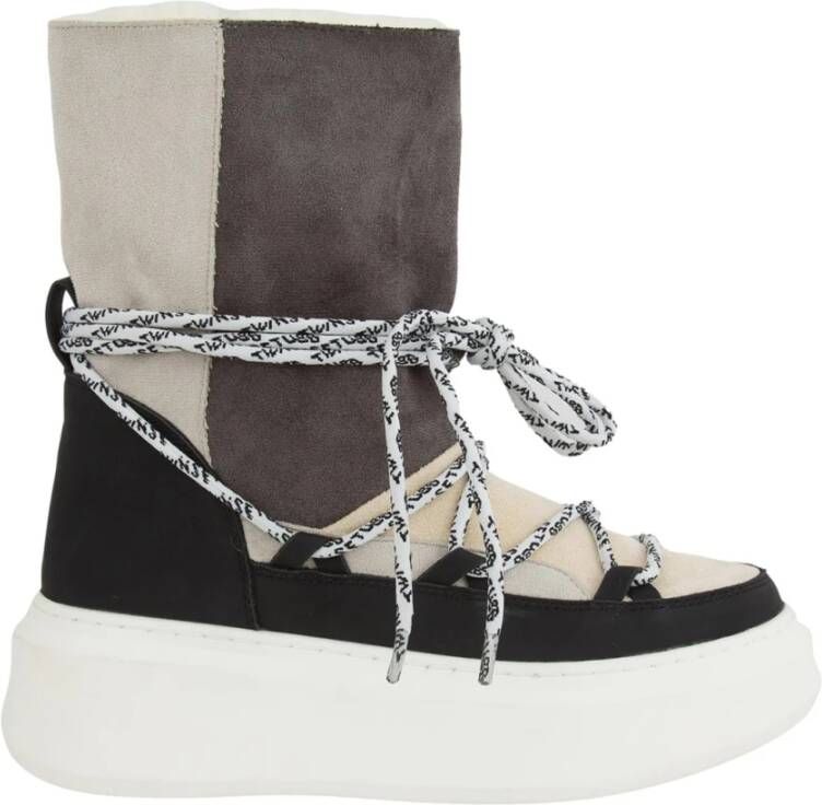 Twinset Grijze Gevoerde Enkellaars Gray Dames