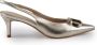 Twinset Grijze Hak Slingback Leren Pumps Gray Dames - Thumbnail 1