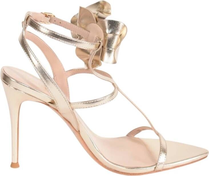 Twinset Hoge hak sandalen met bloe motief