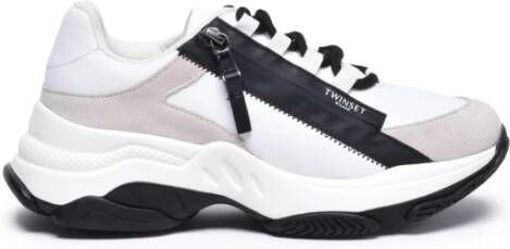 Twinset Leren en suède sneakers