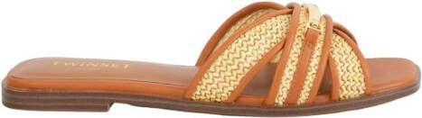 Twinset Leren Instap Sandalen