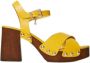 Twinset Leren Klompsandalen Yellow Dames - Thumbnail 1