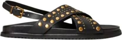 Twinset Leren Studs Sandalen