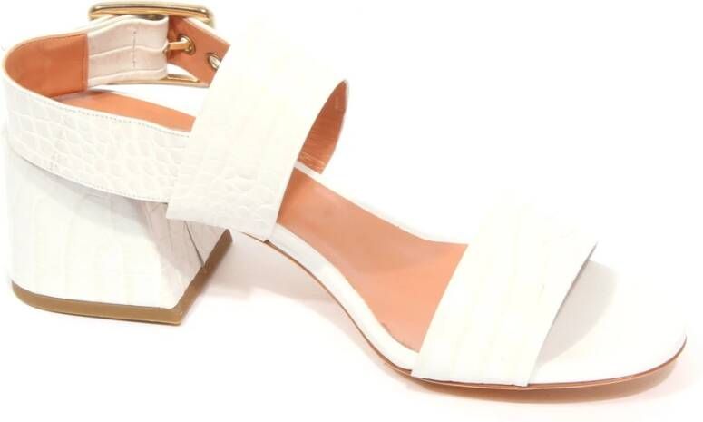 Twinset Off White Leren Sandaal