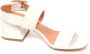 Twinset Off White Leren Sandaal - Thumbnail 1