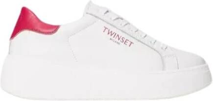 Twinset Platform Sneakers van Leer White Dames