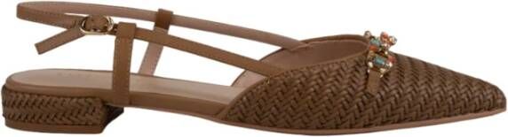 Twinset Raffia Sandaal met Juwelen Gesp