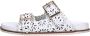 Twinset Witte Laser-Gesneden Leren Hak Sandaal White Dames - Thumbnail 1