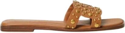 Twinset Studded Leren Slide Sandalen