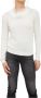 Twinset Top met boothals en witte veren - Thumbnail 1